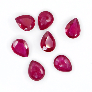 Rubis naturels de Bangkok, formes poire calibrées 7x9mm, pierres précieuses de rubis naturelles facettées en vrac pour la fabrication de bijoux, prêtes à l'emploi - Product Image 3