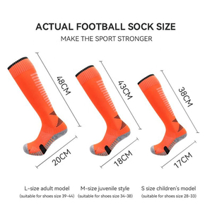 Chaussettes de football blanches mi-hautes avec bordure rouge, respirantes, tricotées, pour adultes, pour le sport d'été, pour hommes - Product Image 4