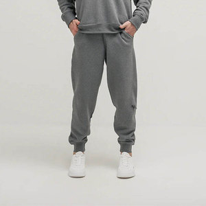 Custom Logo Cotton <b>Joggers</b> Men Sweatpants 3D Puff Print Heather Grey Sweat Pants French Terry <b>Baggy</b> Stacked Flare Sweatpants - Product Image 3