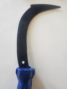 Hoz de dientes cortos para granja, personalizada de fábrica, con hoja de 11 pulgadas, acabado en óxido negro y zinc, mango de madera/plástico para cortar césped - Product Image 3