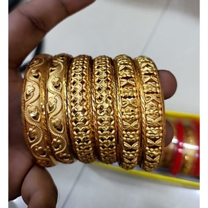 Multicolor Enamel Gold Plated <b>Bangle</b> Bracelet Set Designer Pattern Metal Craft Jewelry for Women Festive Wedding and Party Wear - Product Image 5