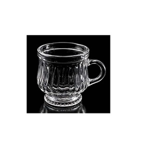 Vaso de Vidrio para Té de 120 ml con Asa, para Bebidas, Té, Café, Leche, para el Hogar, Cocina, Restaurante, Cafetería y Uso Diario - Product Image 1