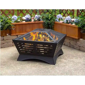 Barbecue et brasero d'extérieur en métal Skies Trader, chauffage de terrasse au gaz naturel avec grille de cuisson, écologique pour jardin, cour et camping - Product Image 4