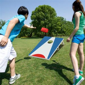 Ensemble de jeu de Cornhole portable et pliable 3 x 2 pour l'extérieur avec 8 sacs de haricots bleus, rouges et blancs - Product Image 2