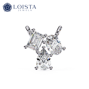 Collar de Mujer con Colgante de Diamante Moissanite en Forma de Lágrima 5*8, Chapado en Oro, Clásico y de Lujo - Product Image 3