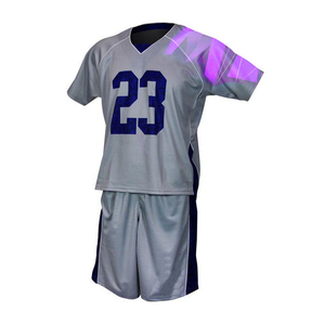 Conjunto de Uniforme de Lacrosse Dorado Personalizado, Jersey de Manga Larga con Pantalones Cortos Blancos, Kit Deportivo Profesional Sublimado - Product Image 2