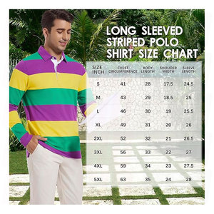 Chemise à manches longues à blocs de couleurs brodés, logo personnalisé, coton, polos oversize, vêtements de sport, streetwear, rayé, rugby, homme - Product Image 5