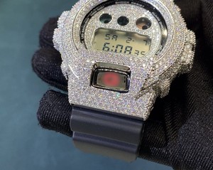 Reloj Digital GShock DW6900 de Alta Gama Personalizado con Incrustaciones de Diamantes, Estilo Hip Hop, Lujoso y Moderno para Hombre - Product Image 3
