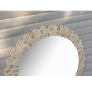Designer <b>Flower</b> Pattern Bone Inlay <b>Mirror</b> Stylish Decorative Wall Accent Adds Charm And Sophistication To Any Space From India - Product Image 6