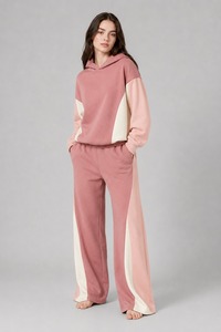 Ensemble de survêtement d'hiver décontracté 2 pièces personnalisable pour femme, style urbain, en molleton 100 % coton, vente en gros - Product Image 1