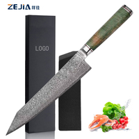 Couteau de chef japonais Kuchenmesser Black Tsuchime Finish, acier Damas VG10 67 couches, manche en bois, ensemble de couteaux de cuisine Kiritsuke
