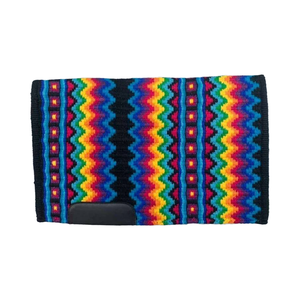 Vente en gros équestre 100% tapis de selle Western en feutre de laine mérinos avec design tissé coloré - Product Image 1