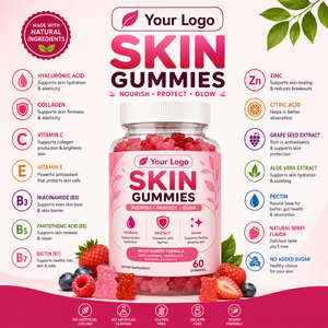 Beauty Formula <b>Gummies</b> with Vitamin C E Zinc and <b>Biotin</b> Soft Chewable Fruit Flavor Gummy Product with Convenient Packaging - Product Image 4