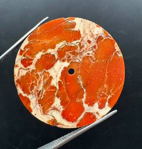 Esfera de Reloj de Jaspe Naranja Sedimentario de 37 mm y 0.70 mm con Patrón Natural - Product Image 5
