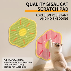 Floral Pattern Pink Wall Cat Scratcher Cut Flora Pet Scratcher Sisal <b>Scratch</b> <b>Pad</b> Indoor Cat Clawing Toy Adhesive Cat Scratcher - Product Image 2