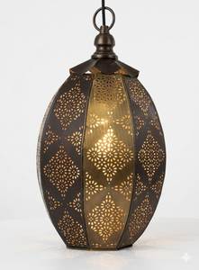 Luxury Metal <b>Moroccan</b> Lamp with Hand Engraved Patterns for Bohemian Interior <b>Decoration</b> and Cozy Lighting - Product Image 1
