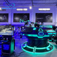 Cinéma de réalité virtuelle commercial avec chaise rotative, 5 joueurs, simulateur de jeu à 360 degrés, équipement de jeu VR UFO, borne d'arcade VR