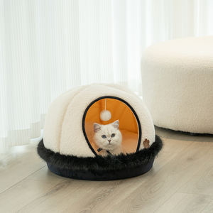 Hoge Kwaliteit Merk Design Lamsfleece Warme Schattige Grot Kattenhuis Lichtgewicht Draagbare Puppy Bedden Voor Huisdieren - Product Image 5