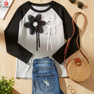 เสื้อยืดแขนยาวผู้หญิงทรงลำลอง คุณภาพสูง สำหรับฤดูใบไม้ผลิ/ฤดูร้อน ปักโลโก้ตามสั่ง สีสันปรับแต่งได้ - Product Image 3