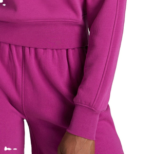 Ensemble décontracté deux pièces pour femme : sweat-shirt oversize et short rose fuchsia avec logo personnalisé, en molleton de coton à col ras du cou - Product Image 6