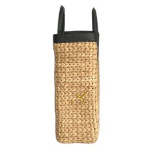 The Woven Shopper - sac à main tissé à la main en jacinthe d'eau avec finitions en cuir par Woven Vietnam - Product Image 3