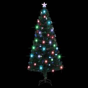 Sapin de Noël pré-éclairé en fibre optique de 6 pieds avec support et lumières de Noël - Product Image 3