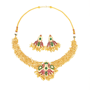 Kemp Golden Beads Fashion Jewelry Necklace Set - Product Image 2