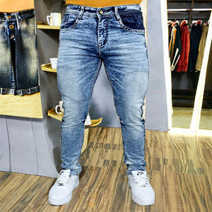 Jeans Gex para Hombre, Corte Regular, Cintura Media, Elásticos, Color Azul Claro, Calidad Premium, Más Vendidos - Product Image 1