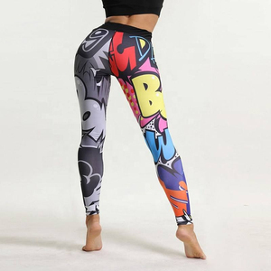 Leggings de yoga et d'entraînement 100% Coton Respirant Tricoté Haute Qualité Personnalisable avec Impression par Sublimation, Effet Ventre Plat, Logo et Taille OEM - Product Image 4