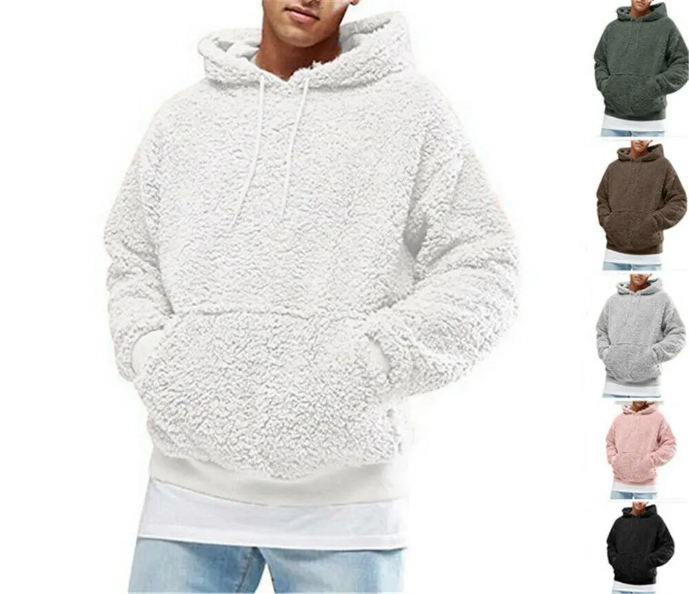 सुपर नरम गर्म आराम Hooded कंबल ऊन शेरपा Hoodies पुरुषों हूडि उच्च गुणवत्ता