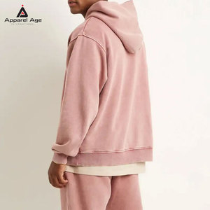 เสื้อฮู้ดดี้สีพื้นแบบย้อมสีเอซิดวอช สำหรับฤดูหนาว ผลิตจากผ้าฝ้าย 100% เป็นมิตรต่อสิ่งแวดล้อม ทนทาน แฟชั่นเสื้อผ้า ผลิตในประเทศปากีสถาน - Product Image 2