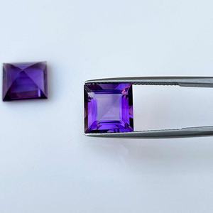 Piedra preciosa curativa suelta de corte cuadrado facetado de amatista Africana Natural de 10mm de alta calidad a precio de fábrica proveedor mayorista en línea - Product Image 2