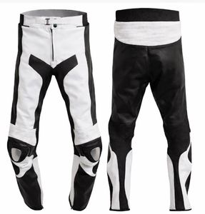 Pantalones de Carreras de Cuero Transpirables de Secado Rápido, Ajuste Personalizado en Tallas Grandes, Color Negro y Blanco - Product Image 1