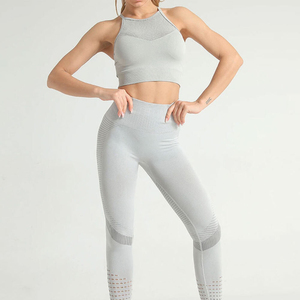 Women's <b>Crop</b> <b>Top</b> & Shorts 2-Piece Set Spandex/Nylon Material Elastic Waist High-Waisted Design Quick Dry Adjustable Straps - Product Image 6