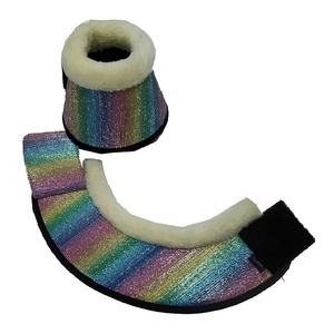 Bota de campana de caballo con purpurina hecha a medida, bota duradera de neopreno con piel cómoda, bota de campana de protección de caballo plegada - Product Image 1