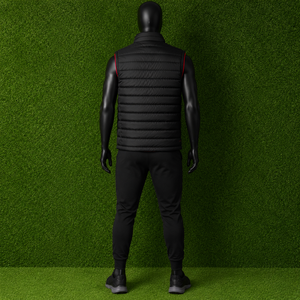 Gilet matelassé d'hiver pour homme avec logo personnalisé, sans manches, résistant à l'eau, chaud, décontracté, coupe ajustée, pour l'extérieur - Product Image 4