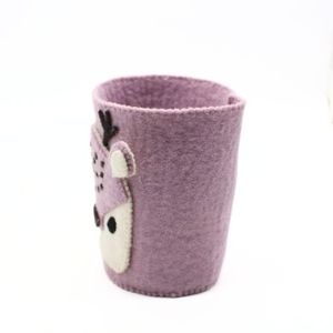 Panier en feutre de cerf lavande fait à la main ami de la forêt violette avec un style simple - Product Image 5