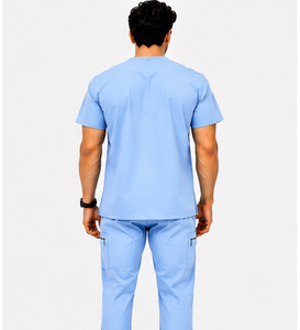 Ensemble de blouses médicales pour hommes, 2 pièces, respirant, extensible, durable et confortable, pour médecins, infirmiers et personnel hospitalier. - Product Image 2