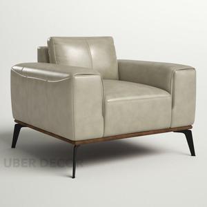 Calmora Mid-Century Modern Japandi Accent Chaise Lounge Silla personalizable para sala de estar o salón - Product Image 5