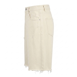 Summer Wholesale Denim Shorts for Men Unisex <b>Boot</b> Cut Bermuda Style Mid Waist <b>Vintage</b> Wash Button Front Quick Dry Streetwear - Product Image 1