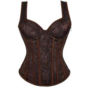 Corsets Vintage pour Femmes, Sexy, Sculptants, Respirants, Modernes, en Brocart, pour Grandes Tailles - Product Image 1