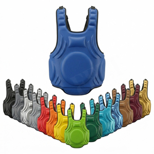 Protector de Pecho de Cuero PU de Alta Calidad para Artes Marciales, Taekwondo, Karate, Boxeo, Equipo de Seguridad, Diseño de Logotipo Personalizado - Product Image 1