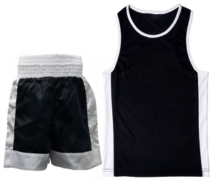 High Quality Black White Quick Dry Lightweight Soft Boxing <b>Shorts</b> Uniforms Breathable Stretch 240g Design Made Pakistan Unisex - Product Image 6