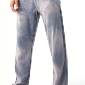 OEM personnalisé lourd 100% coton unisexe survêtement actif bas avec bouffée impression logo pour hommes - Product Image 5