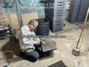 La fábrica OEM de Vietnam ofrece bandejas LACQUER SCALLOP y bandejas decorativas de laca para soporte de entrega rápida de alta calidad al por mayor - Product Image 4