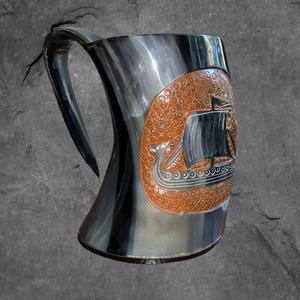 Taza de Cuerno de Búfalo Natural Rústica Tradicional Hecha a Mano, Taza para Beber Agua, Decoración Rústica para Bar, Cocina o Mesa, Vajilla Decorativa a Bajo Precio - Product Image 4