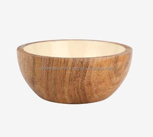 ชุดชามไม้เคลือบเงา4ชิ้นโดยงานฝีมือช่างฝีมือหลากสีของที่ระลึกสไตล์ทะเลงานฝีมือธรรมชาติ - Product Image 5