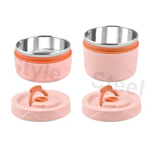 Precio al por mayor Tiffin Box con Maltipal Color & Handle 4 Tier Lunch Box Multicolor Acero inoxidable Tier Food Carrier Lunch Box - Product Image 1