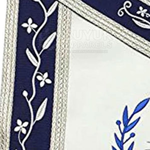 Delantales de Masonería Hechos a Mano, de Cuero Bordado, Elegantes, Ajustables, Ceremoniales, de Primera Calidad, con Pin de Seguridad, Lavables - Product Image 5