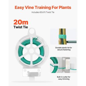 Traliccio da Giardino Pieghevole in Metallo 99x81 cm per Piante Rampicanti, Set Traliccio per Cetrioli con Legature a Torsione, Ideale per Recinzioni e Cancelli - Product Image 5